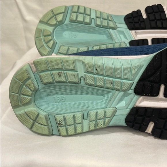 Asics Blue and Black Athletic Shoes with Breathable Mesh - Picture 10 of 11